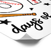 Funny Baseball I Survived 67 Days Of School Design ポスター (角)