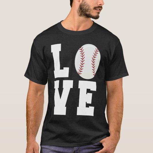 Funny Baseball Love Mom Dad Coach Player Athlete S Tシャツ (正面)