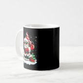 Funny Baseball Santa 67 Christmas Xmas Pajamas Boy コーヒーマグカップ (正面左)