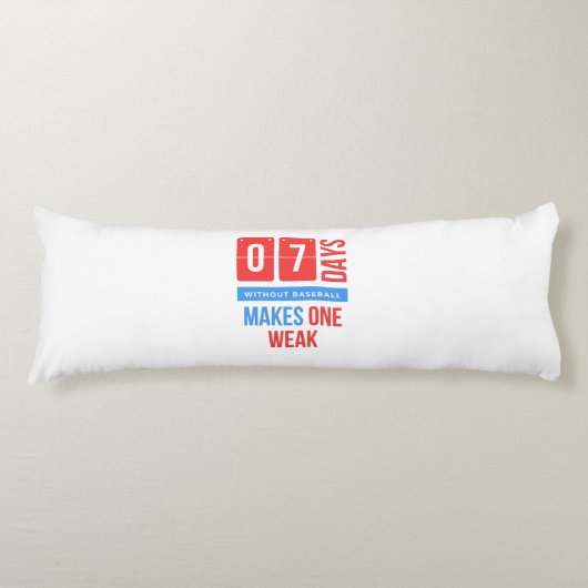 Funny baseball sport quote ボディピロー (正面)