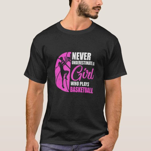 Funny Basketball Art For Girls Youth Teens Basketb Tシャツ (正面)