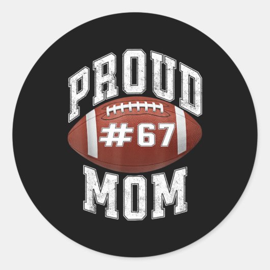 Funny Basketball Mom 67 Meme Proud Mama Design  ラウンドシール (正面)