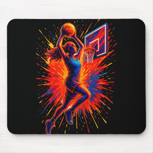 Funny Basketball Player Lover Sports Team Tie Dye  マウスパッド (正面)