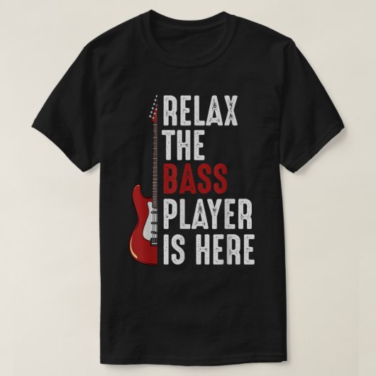 Funny Bass Player Musician Design Tシャツ (デザイン正面)