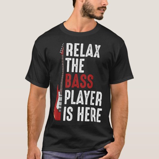 Funny Bass Player Musician Design Tシャツ (正面)