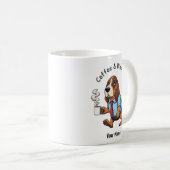 Funny Basset Hound Business Suit Coffee コーヒーマグカップ (正面右)