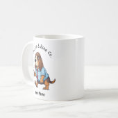 Funny Basset Hound Business Suit Coffee コーヒーマグカップ (正面左)