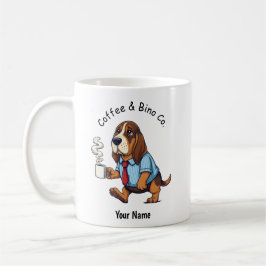 Funny Basset Hound Business Suit Coffee コーヒーマグカップ