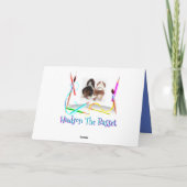 Funny Basset on Back to School Card w/Apple カード (裏面)