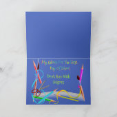 Funny Basset on Back to School Card w/Apple カード (内部)