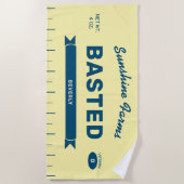Funny BASTED Butter Stick Personalized Yellow  ビーチタオル (正面)