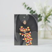 Funny Bat With Halloween Candy ポストカード (スタンド正面)