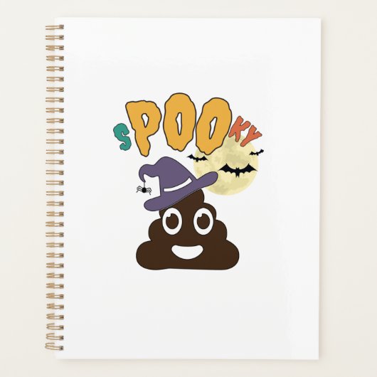 Funny Bathroom Humor Halloween Spooky Poo Design プランナー手帳 (正面)