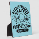 Funny Bathroom Humor – Please Remain Seated  フォトプラーク (側面)
