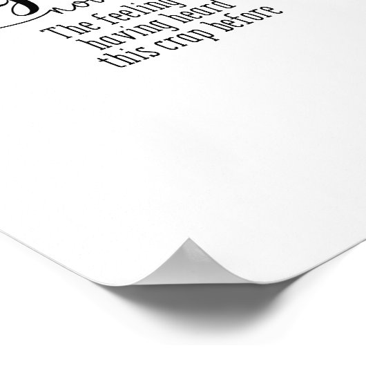 Funny Bathroom Toilet Deja Poo Quote Text Poster ポスター (角)