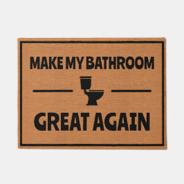 Funny Bathroom Toilet Humor Rustic Minimalist ドアマット