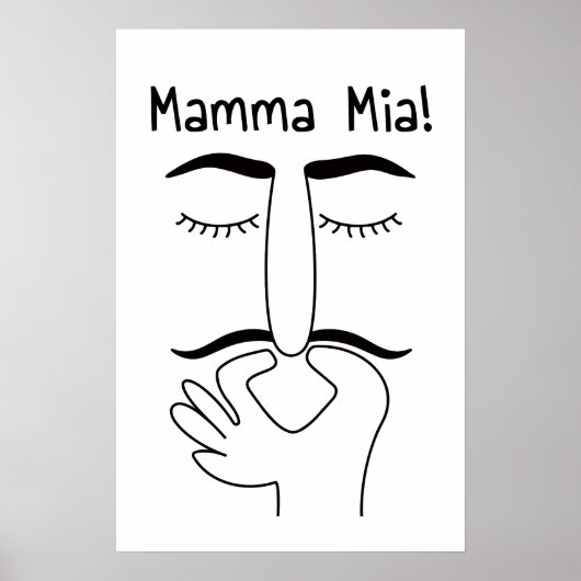 funny bathroom wall art ポスター (正面)