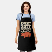Funny BBQ Chef Every Butt Deserves A Good Rub      エプロン (着用した状態)