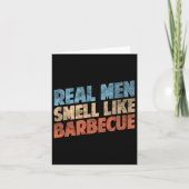 Funny Bbq Grilling Lovers Real Men Smell Like Rbec カード (正面)