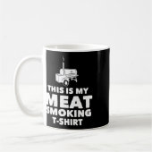 Funny Bbq Meat Smoking Design コーヒーマグカップ (左)