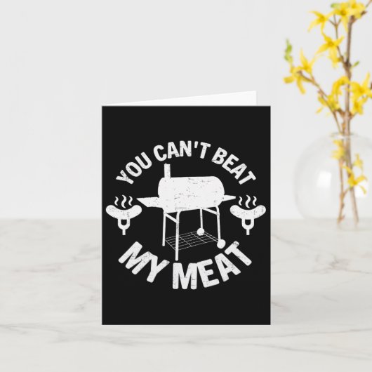 Funny Bbq Pit Reverse Flow Smoker Accessory Dad Gr カード (黄色い花)