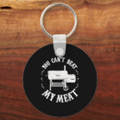 Funny Bbq T Reverse Flow Smoker Accessory Dad Gril キーホルダー (正面)