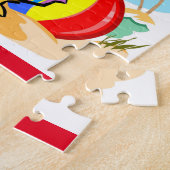 Funny Beach Chihuahua Dog ジグソーパズル (側面)