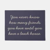 Funny Beach House Friend Humor Saying Navy ドアマット (正面)