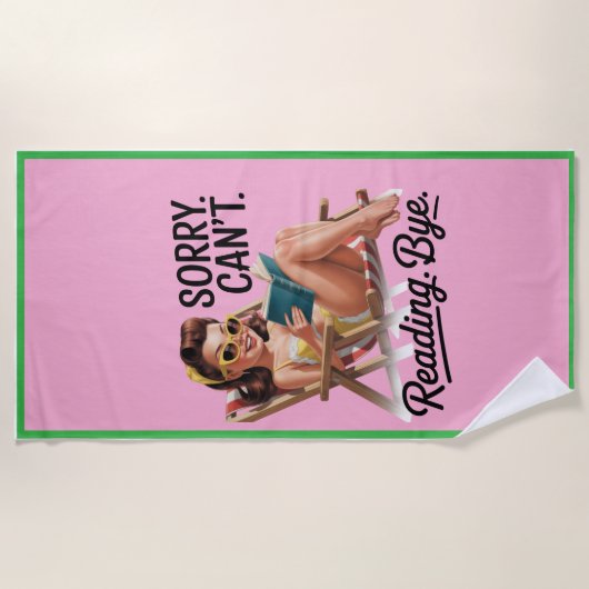 Funny Beach Towel for Readers ビーチタオル (正面)