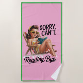 Funny Beach Towel for Readers ビーチタオル (正面)