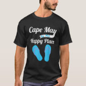 Funny Beach Vacation  Cape May Is My Happy Place  Tシャツ (正面)