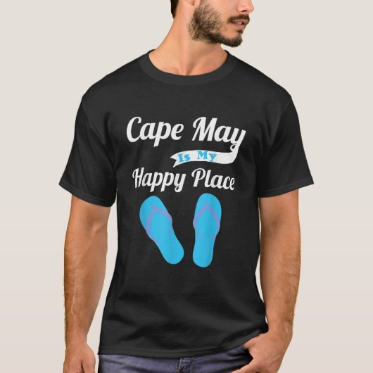 Funny Beach Vacation  Cape May Is My Happy Place  Tシャツ (正面)