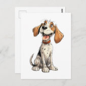 Funny Beagle Cartoon ポストカード (正面/裏面)