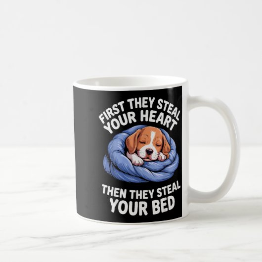 Funny Beagle Design For Men Women Hound Beagle Dog コーヒーマグカップ (右)