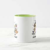 Funny Beagle Dog Art Lover Birthday Celebration マグカップ (中央)