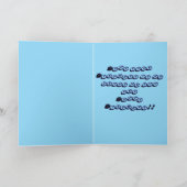 Funny Beagle Dogs play baseball birthday カード (内部)