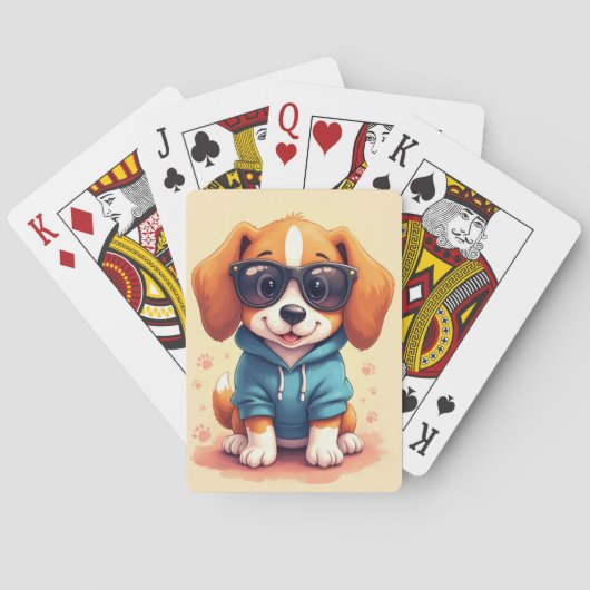 Funny Beagle Kawaii Dog トランプ (裏面)
