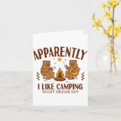 Funny Bear Apparently, I Like Camng  カード (黄色い花)