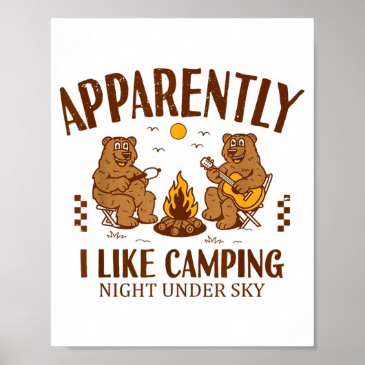 Funny Bear Apparently, I Like Camng  ポスター (正面)