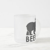 Funny Bear Deer Beer Mug フロストグラスマグカップ (正面右)