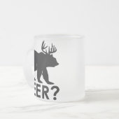 Funny Bear Deer Beer Mug フロストグラスマグカップ (正面左)