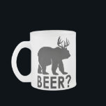 Funny Bear Deer Beer Mug フロストグラスマグカップ<br><div class="desc">Our cool Funny Bear Deer Beer Frosted Glass Beer Mug makes a great gift idea.</div>