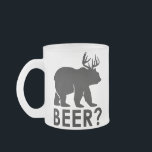 Funny Bear Deer Beer Mug フロストグラスマグカップ<br><div class="desc">Our cool Funny Bear Deer Beer Frosted Glass Beer Mug makes a great gift idea.</div>