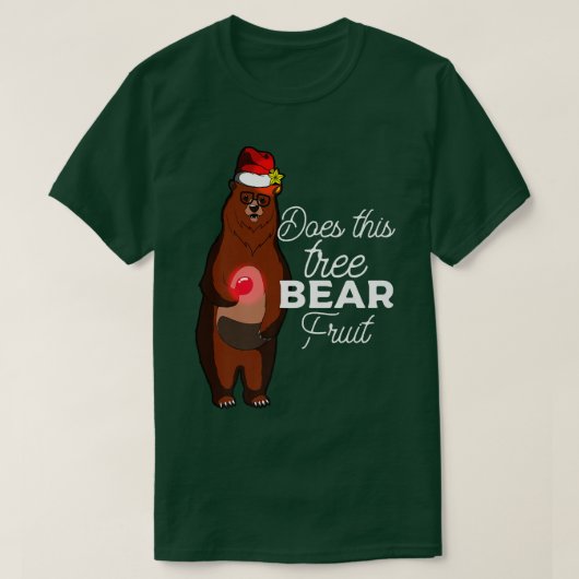 Funny Bear Figure Xmas Tree Christmas Pajama Fami Tシャツ (デザイン正面)