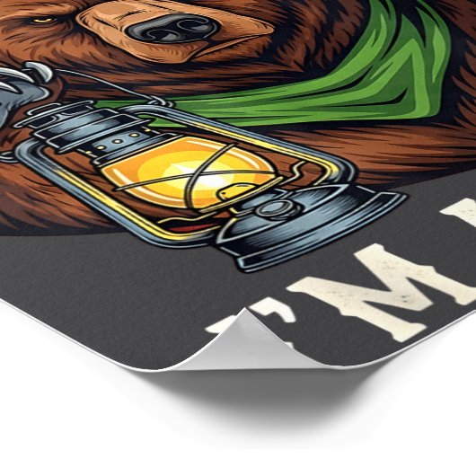 Funny Bear First Of All I'm A Delight Merry Christ ポスター (角)