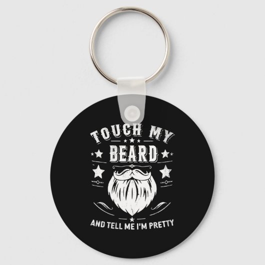 Funny Beard Quote Gift For Bearded Men Dad And Hus キーホルダー (正面)