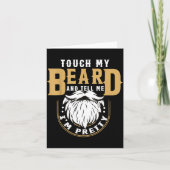 Funny Beard Quote Gift For Bearded Men Husband Or  カード (正面)