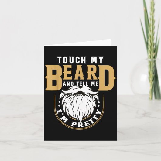 Funny Beard Quote Gift For Bearded Men Husband Or  カード (正面)