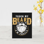 Funny Beard Quote Gift For Bearded Men Husband Or  カード (黄色い花)