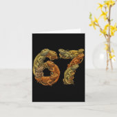 Funny Bearded Dragon 6 7 Meme Six Seven Beardzilla カード (黄色い花)